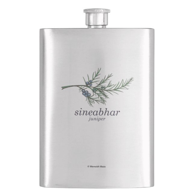 juniper - sineabhar Scottish Gaelic translation  Flask (Front)