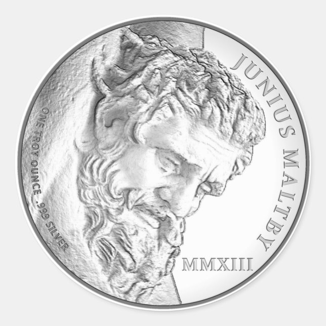 Junius Maltby Channel Classic Round Sticker (Front)