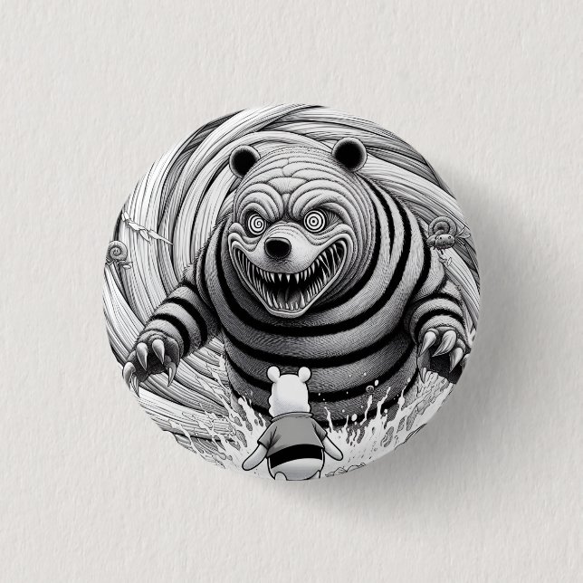 Junji Ito Winnie the Pooh 1 Button (Front)