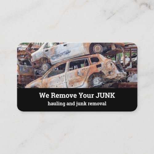 Junk Auto Wrecking Removal Recycling Business Card