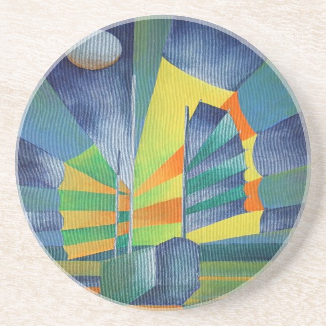 Junk By The Light Of The Silvery Moon Drink Coaster (Front)