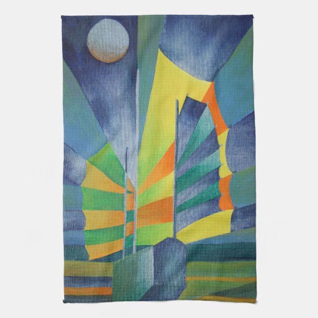 Junk By The Light Of The Silvery Moon Kitchen Towel (Vertical)
