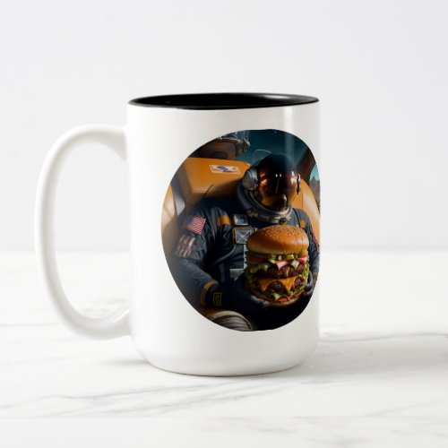 Junk  food celebration astronaut Two_Tone coffee mug