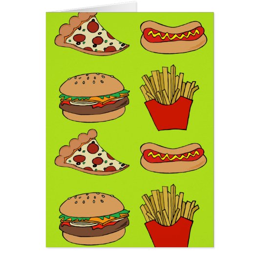 Junk food design cards (Front)