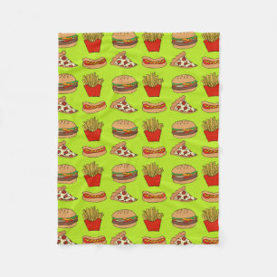 Junk food fleece blanket