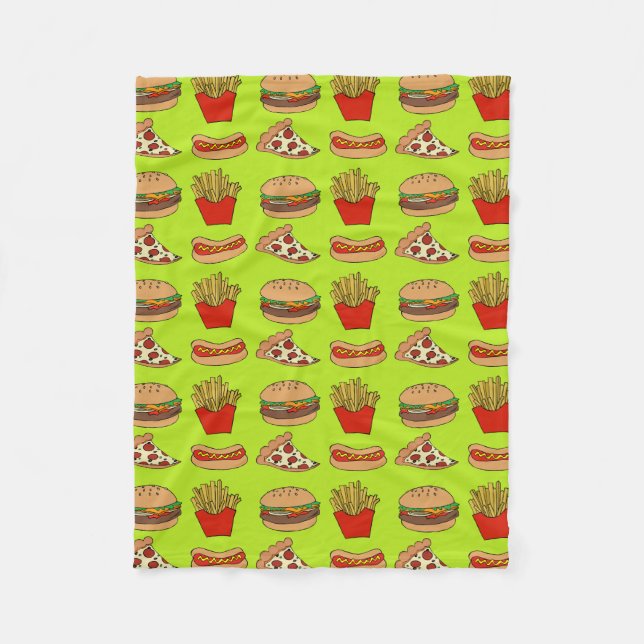 Junk food fleece blanket (Front)