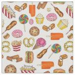 Junk Food Junkie Burger Donut Lollipop Ice Cream Fabric