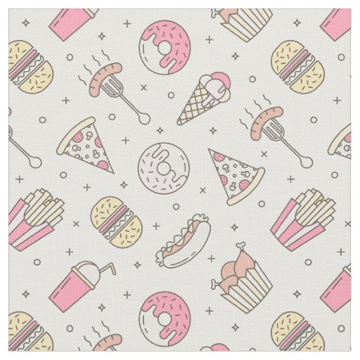 Junk Food Pattern Fabric
