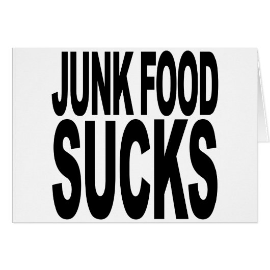 Junk Food Sucks Cards (Front Horizontal)