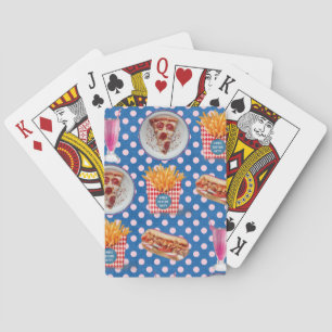 Junk Food Yummy Snack Polka Dot Pattern Poker Cards