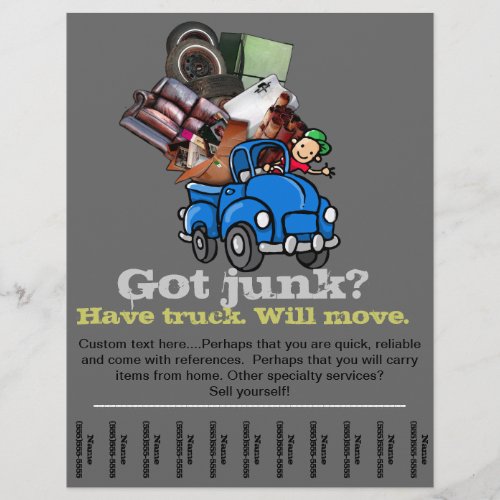 Junk  Garbage Removal Business adverting flyer