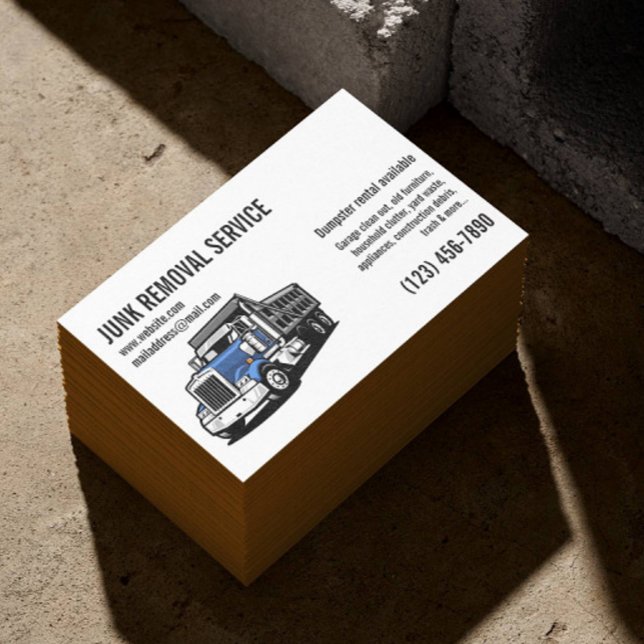 JUNK GARBAGE REMOVAL SERVICES HAULING BUSINESS CARD (Creator Uploaded)