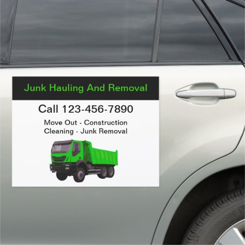 Junk Hauling And Removal Bold Simple Modern Car Magnet