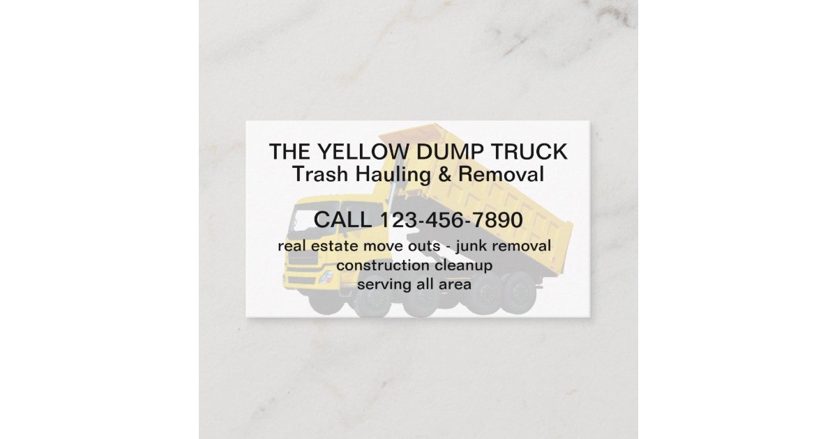 Junk Hauling And Removal Business Card