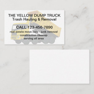 Junk Hauling And Removal Business Card