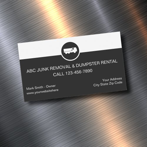 Junk Hauling And Removal Magnetic Business Cards