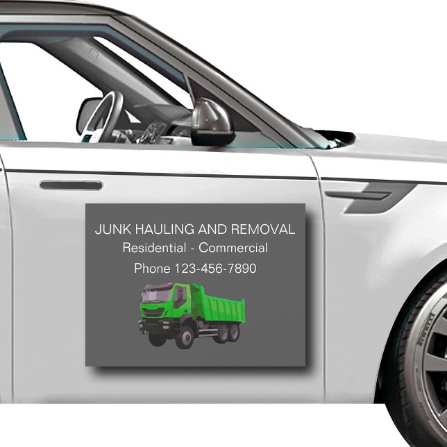 Junk Hauling And Removal Service Car Magnet (Creator Uploaded)