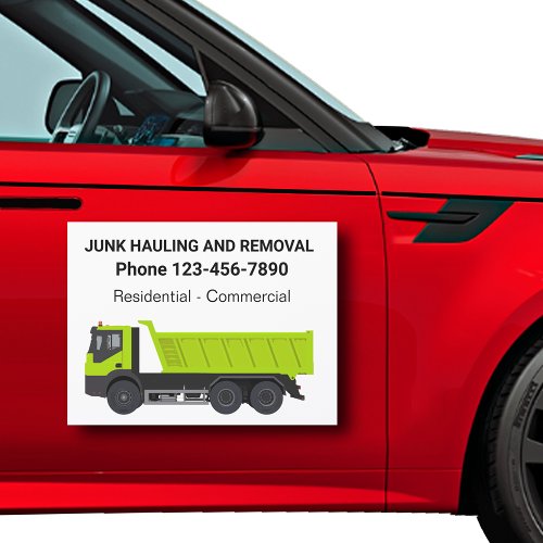 Junk Hauling And Removal Service Car Magnet