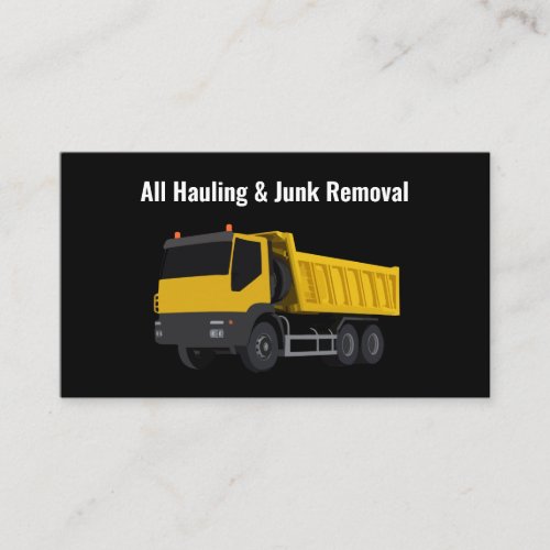 Junk Hauling  Removal Service Business Cards