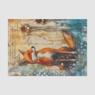 Junk Journal Fox Tissue Paper