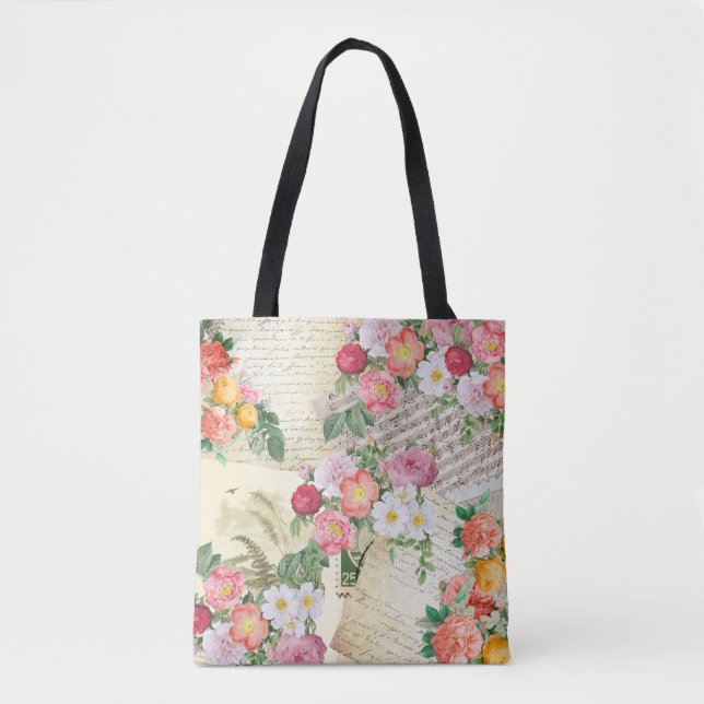 Junk Journal Page Tote Bag (Front)