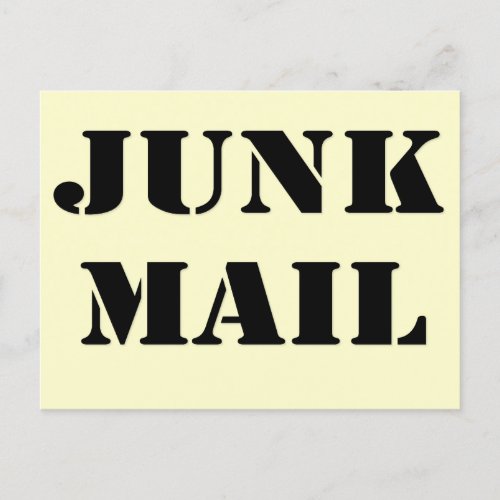 Junk Mail Post and Greeting Card