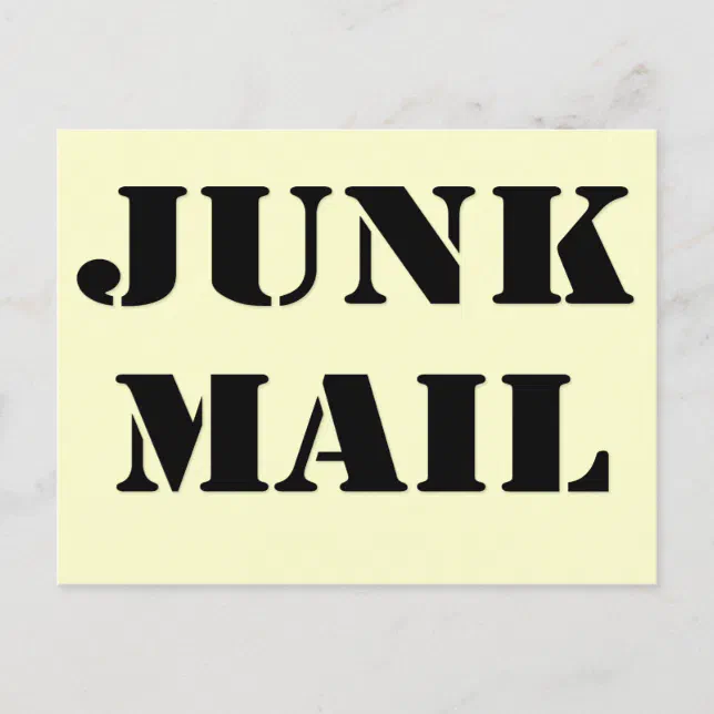Junk Mail, Post and Greeting Card Zazzle