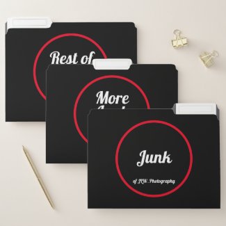 Junk more Junk rest of Junk Black File Folder set