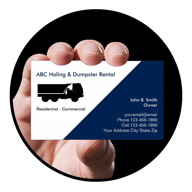 Junk Removal And Dumpster Business Cards Zazzle
