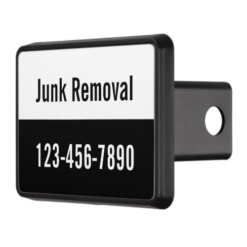 Junk Removal Black and White Promotional Hitch Cover
