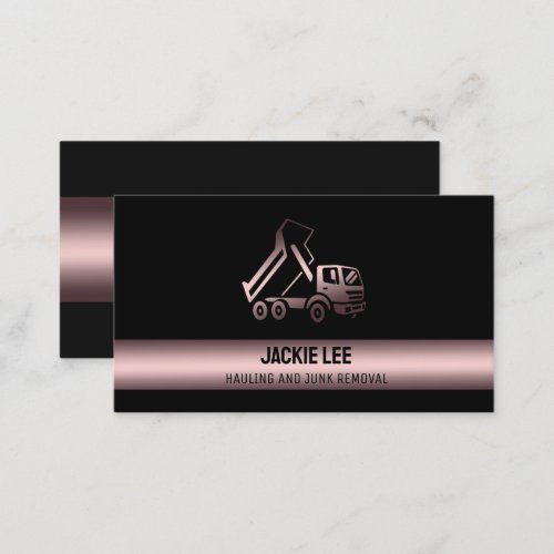 Junk Removal Bronze Business Card