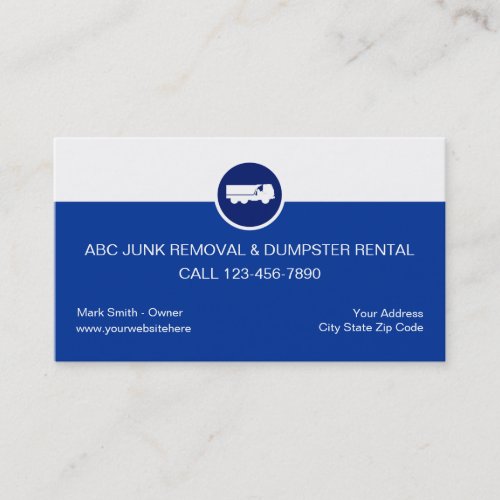 Junk Removal Business Cards