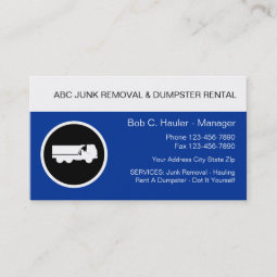 Junk Removal Business Cards | Zazzle