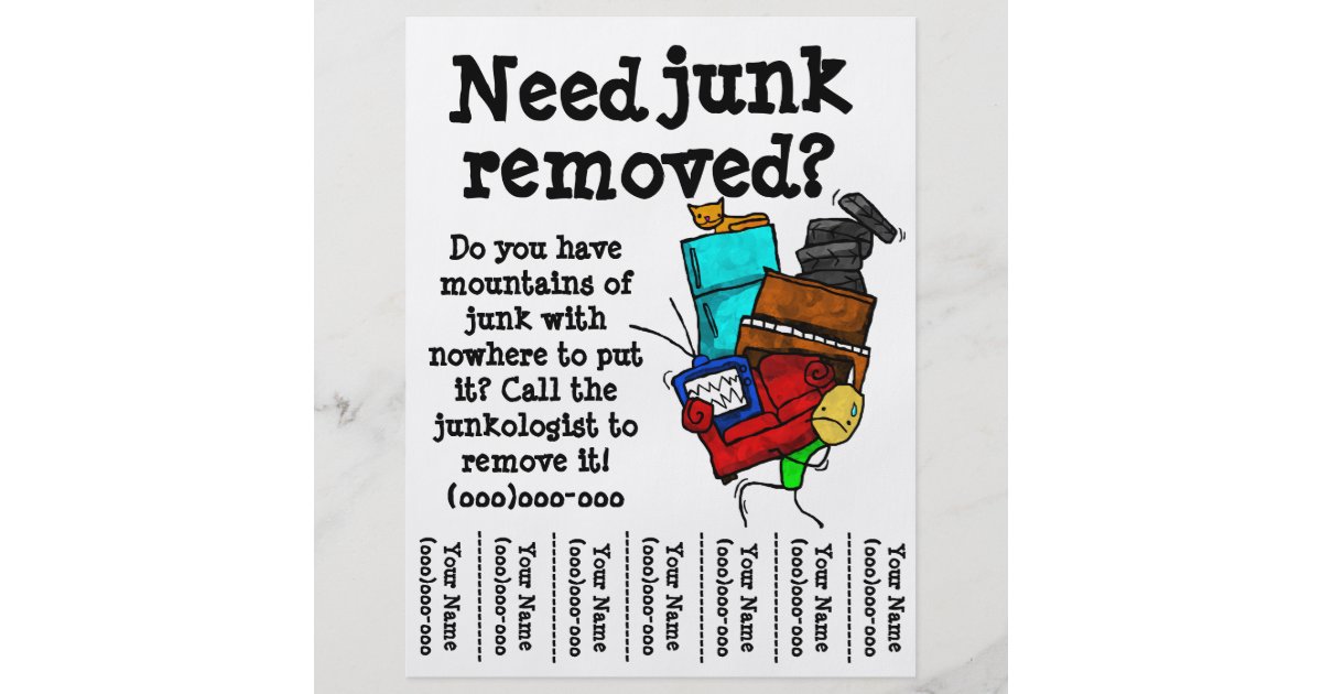 junk removal flyer zazzle com how to create your own flyer