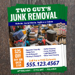 Junk Removal  Flyer<br><div class="desc">Junk removal yard sign in red and black</div>