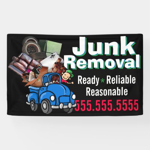 Junk Removal Garbage Hauling Custom Advertising Banner