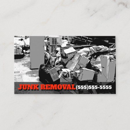 Junk Removal Garbage Hauling Truck Business Promo Business Card