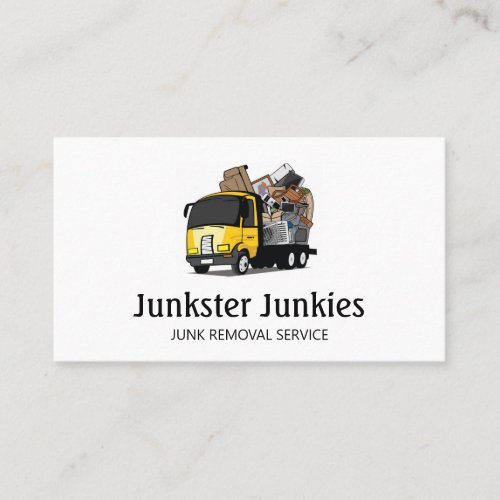 Junk Removal Garbage Hauling Truck Service Business Card