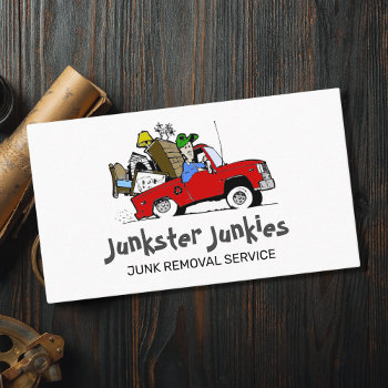 Junk Removal Garbage Hauling Truck Service Business Card by tyraobryant at Zazzle