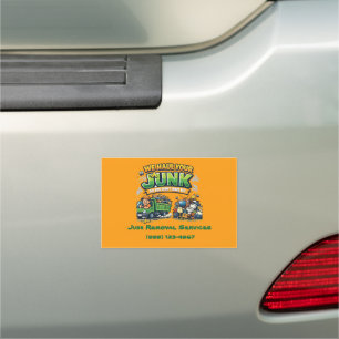 Junk Removal Garbage Hauling Truck Service Car Magnet
