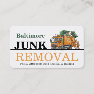 Junk Removal & Hauling Business Card