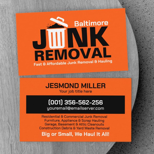 Junk Removal & Hauling  Business Card (Creator Uploaded)