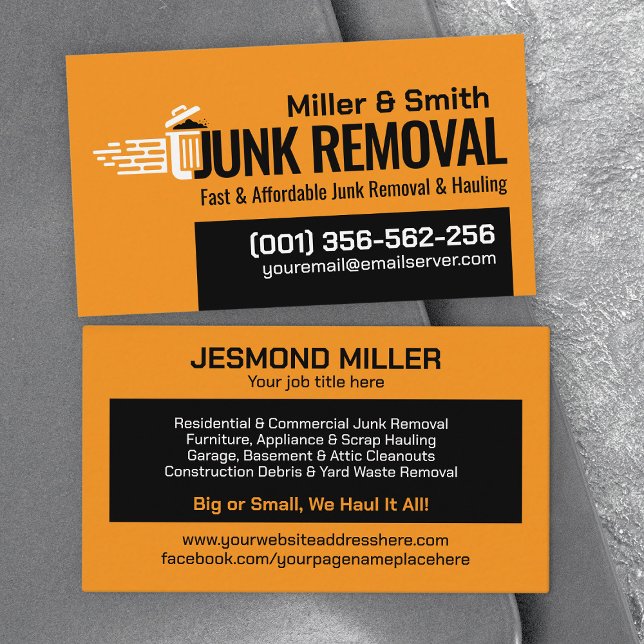 Junk Removal & Hauling  Business Card (Creator Uploaded)
