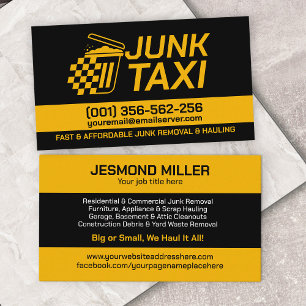 Junk Removal & Hauling Business Card