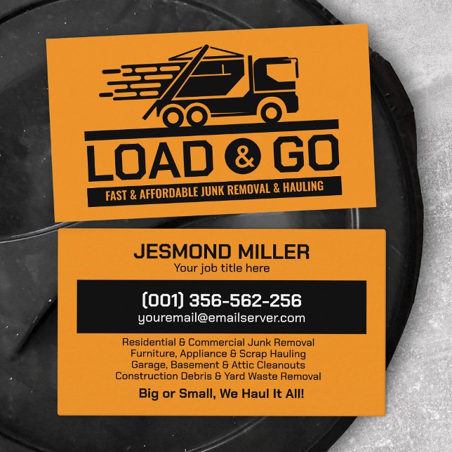 Junk Removal & Hauling  Business Card (Creator Uploaded)