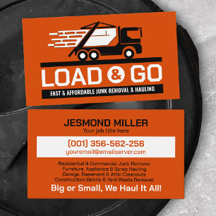 Junk Removal & Hauling  Business Card