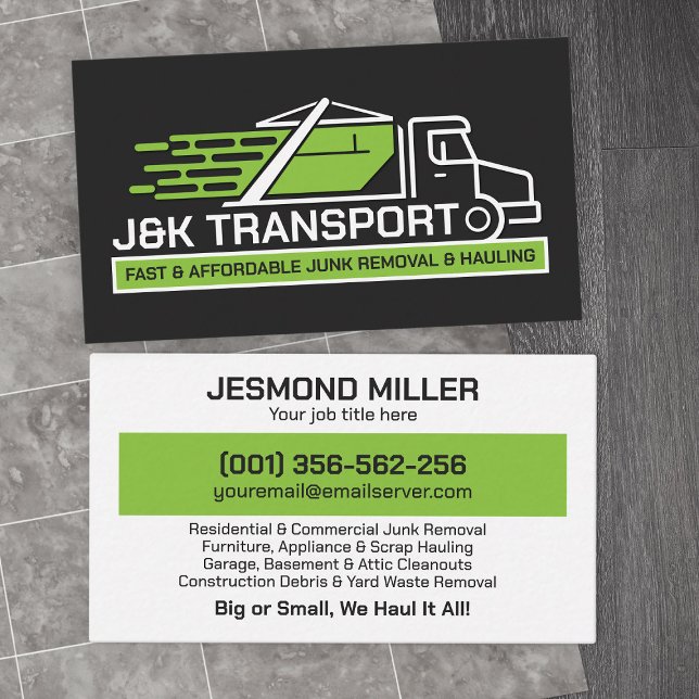 Junk Removal & Hauling  Business Card (Creator Uploaded)