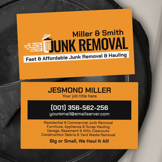 Junk Removal & Hauling  Business Card (Creator Uploaded)