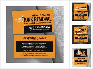 Junk Removal & Hauling Business Cards