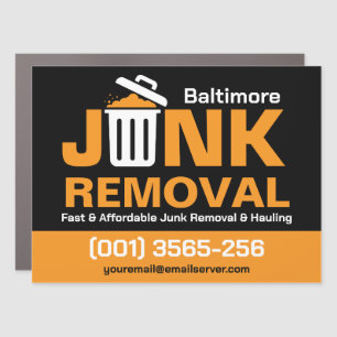 Junk Removal & Hauling Car Magnet